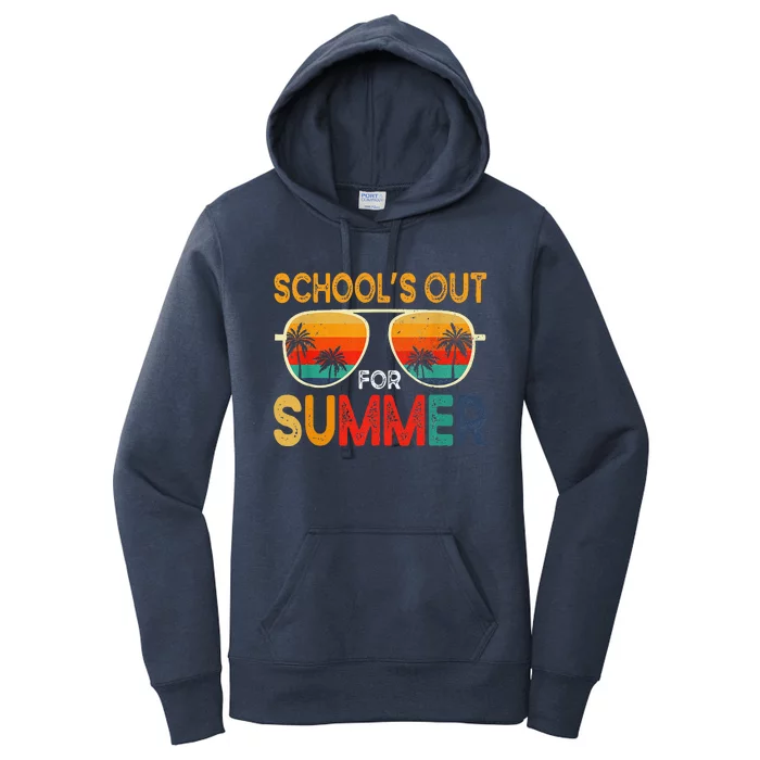 Retro Schools Out For Summer Last Day Of School Teacher Boy Cute Women's Pullover Hoodie