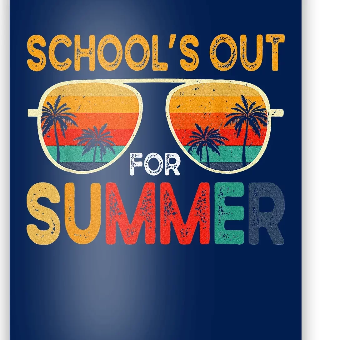 Retro Schools Out For Summer Last Day Of School Teacher Boy Cute Poster