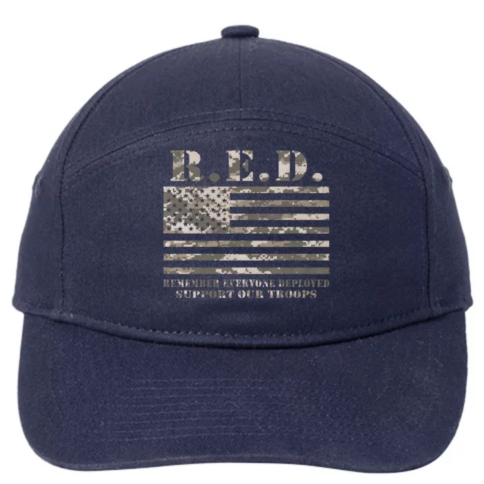 RED Support Our Troops Wear Red On Friday Military 7-Panel Snapback Hat