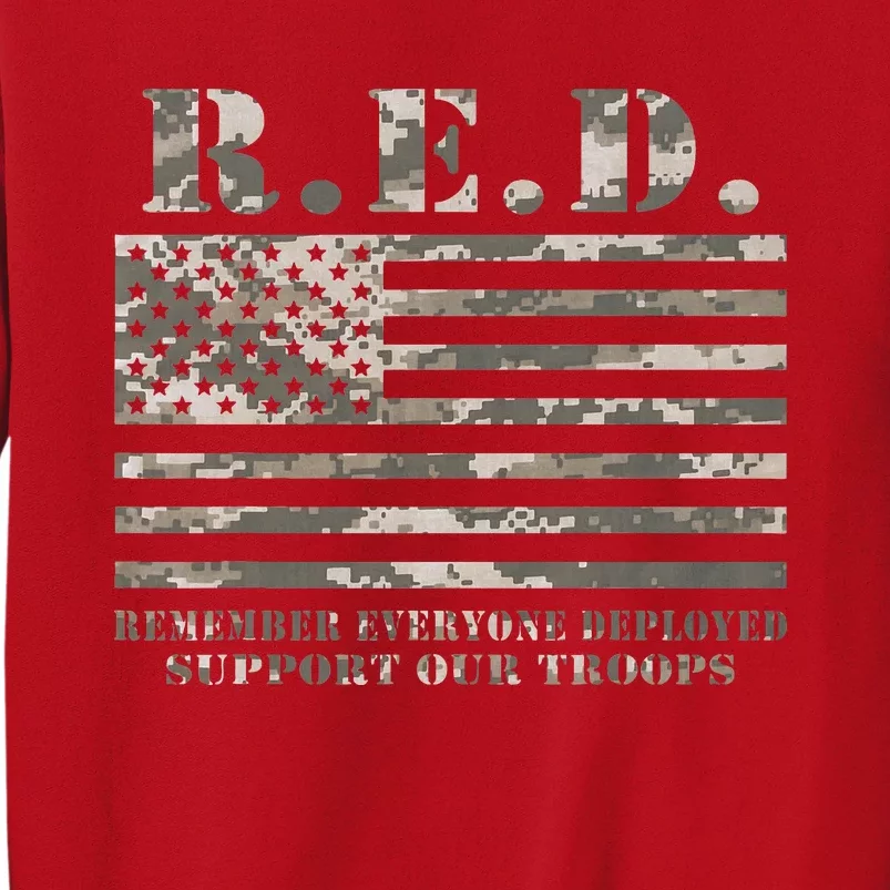 RED Support Our Troops Wear Red On Friday Military Sweatshirt