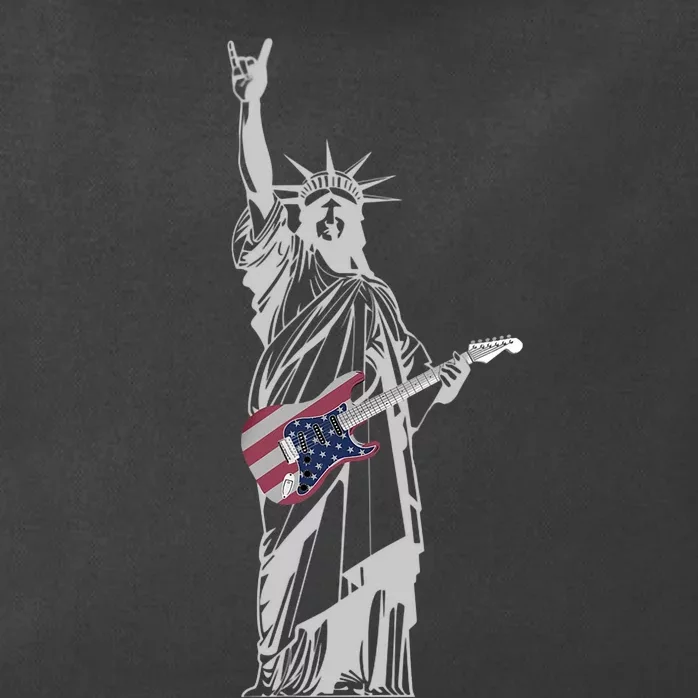 Rocking Statue Of Liberty 4th Of July Guitar Zip Tote Bag