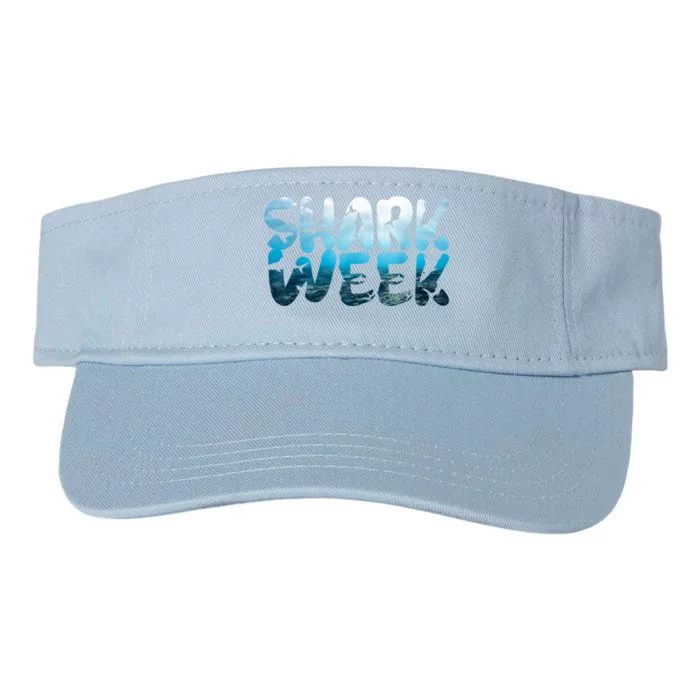 Retro Shark Ocean Biologist Animal Lover Shark Fin Week Valucap Bio-Washed Visor