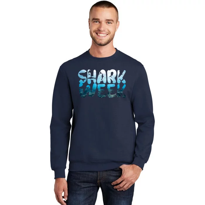 Retro Shark Ocean Biologist Animal Lover Shark Fin Week Sweatshirt