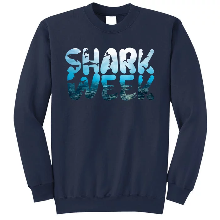 Retro Shark Ocean Biologist Animal Lover Shark Fin Week Sweatshirt