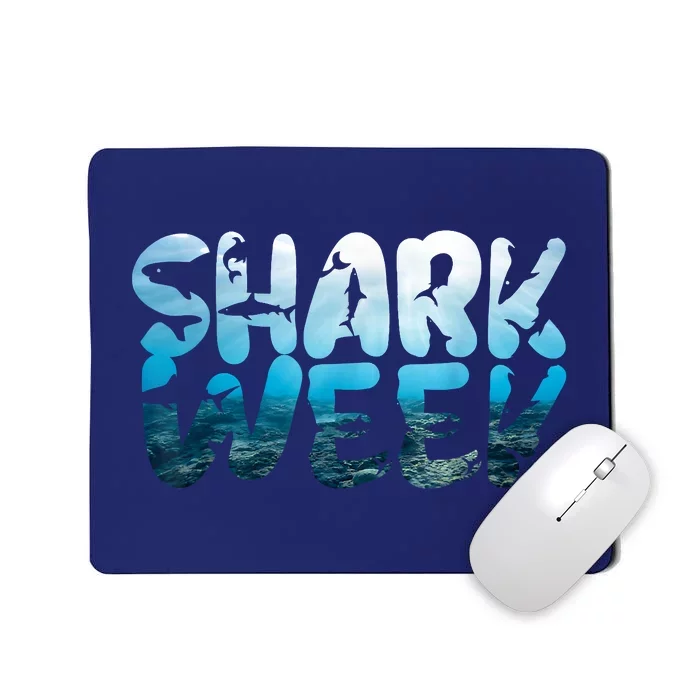 Retro Shark Ocean Biologist Animal Lover Shark Fin Week Mousepad