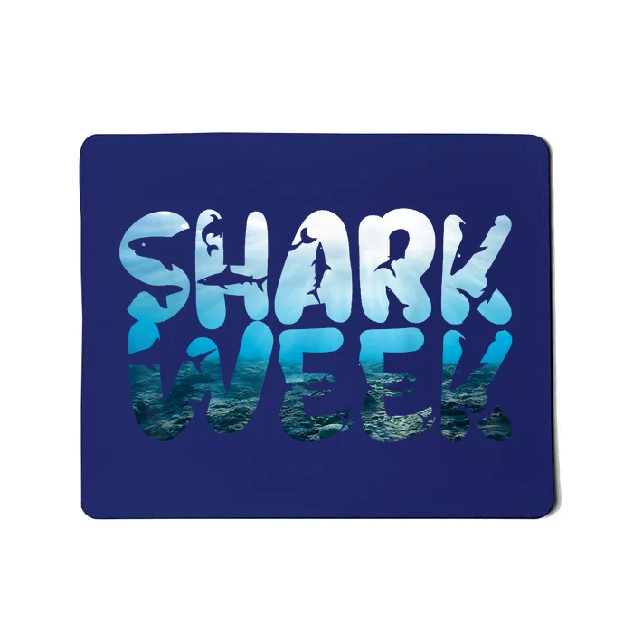 Retro Shark Ocean Biologist Animal Lover Shark Fin Week Mousepad