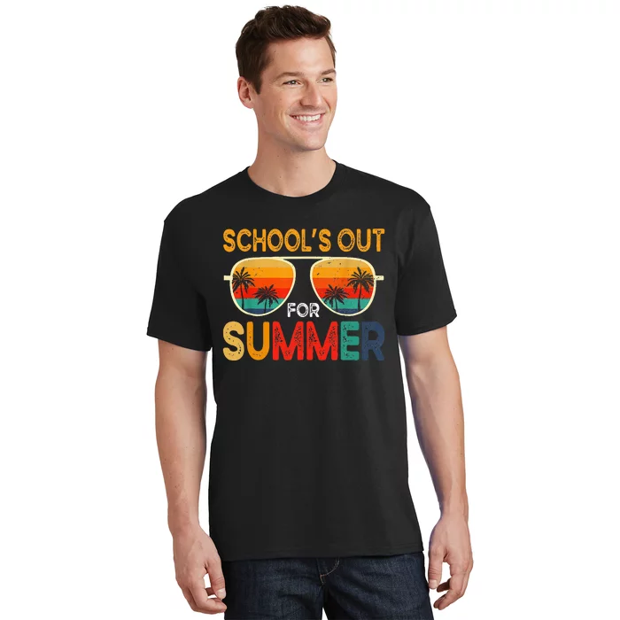 Retro Schools Out For Summer Last Day Of School Teacher T-Shirt