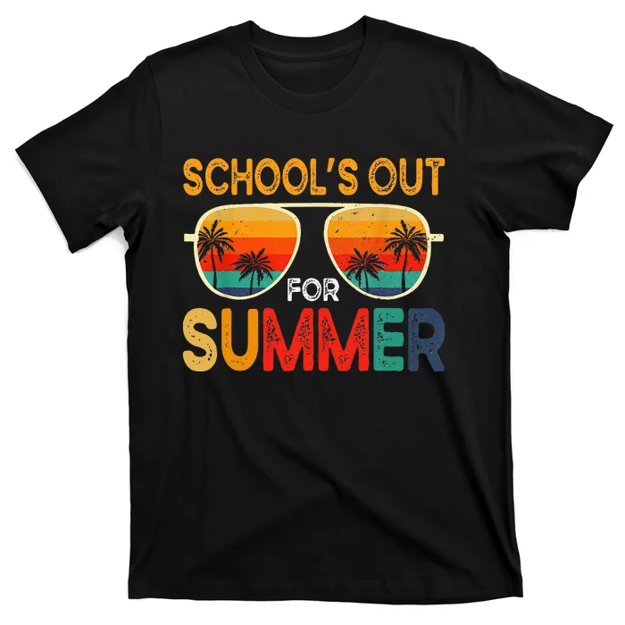 Retro Schools Out For Summer Last Day Of School Teacher T-Shirt