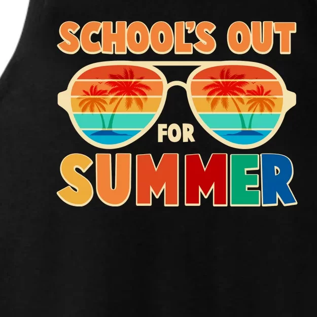 Retro Schools Out For Summer Ladies Tri-Blend Wicking Tank