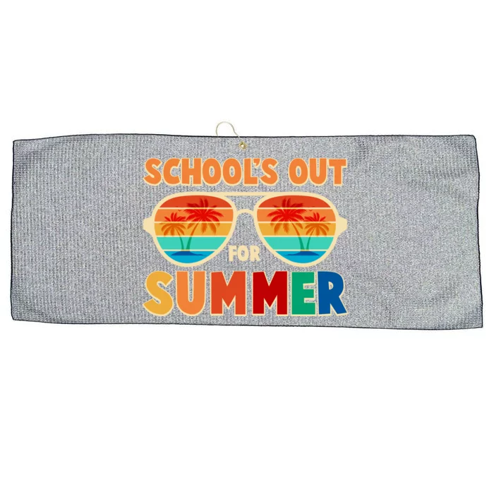 Retro Schools Out For Summer Large Microfiber Waffle Golf Towel