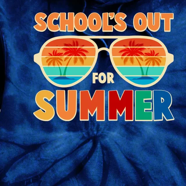 Retro Schools Out For Summer Tie Dye Hoodie