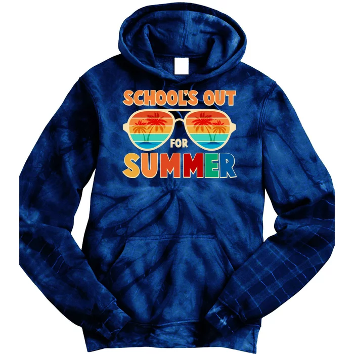 Retro Schools Out For Summer Tie Dye Hoodie