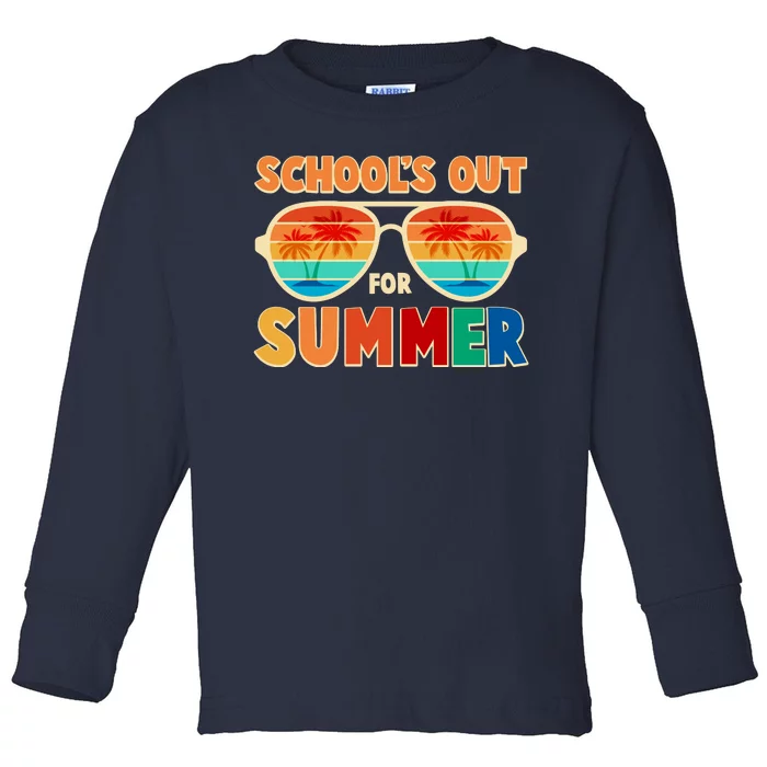 Retro Schools Out For Summer Toddler Long Sleeve Shirt