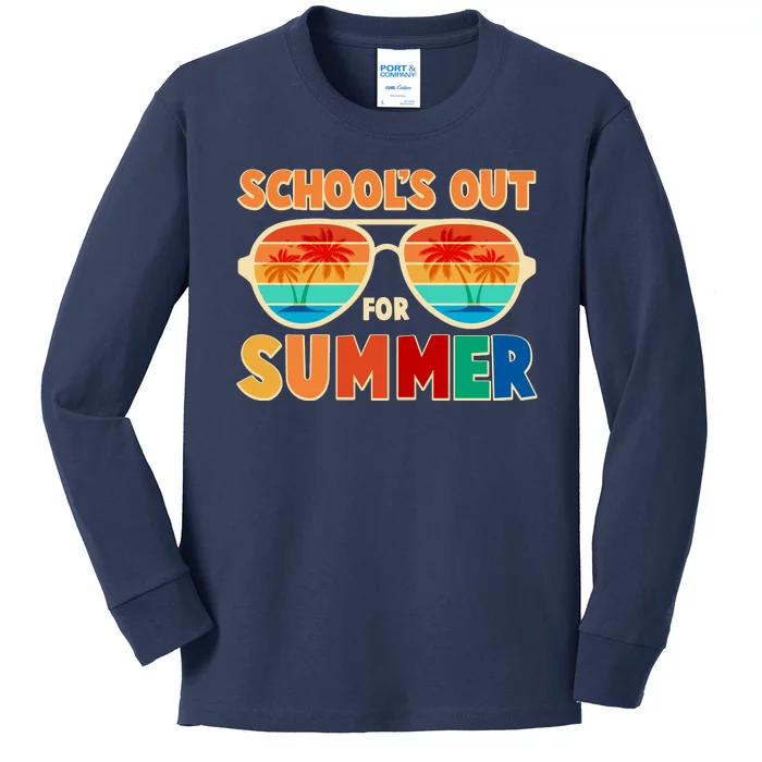 Retro Schools Out For Summer Kids Long Sleeve Shirt