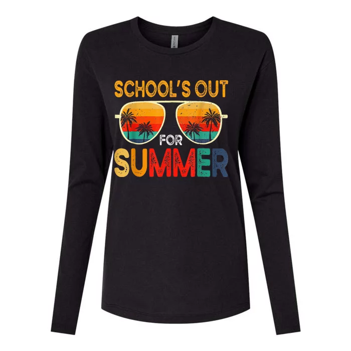 Retro Schools Out For Summer Womens Cotton Relaxed Long Sleeve T-Shirt