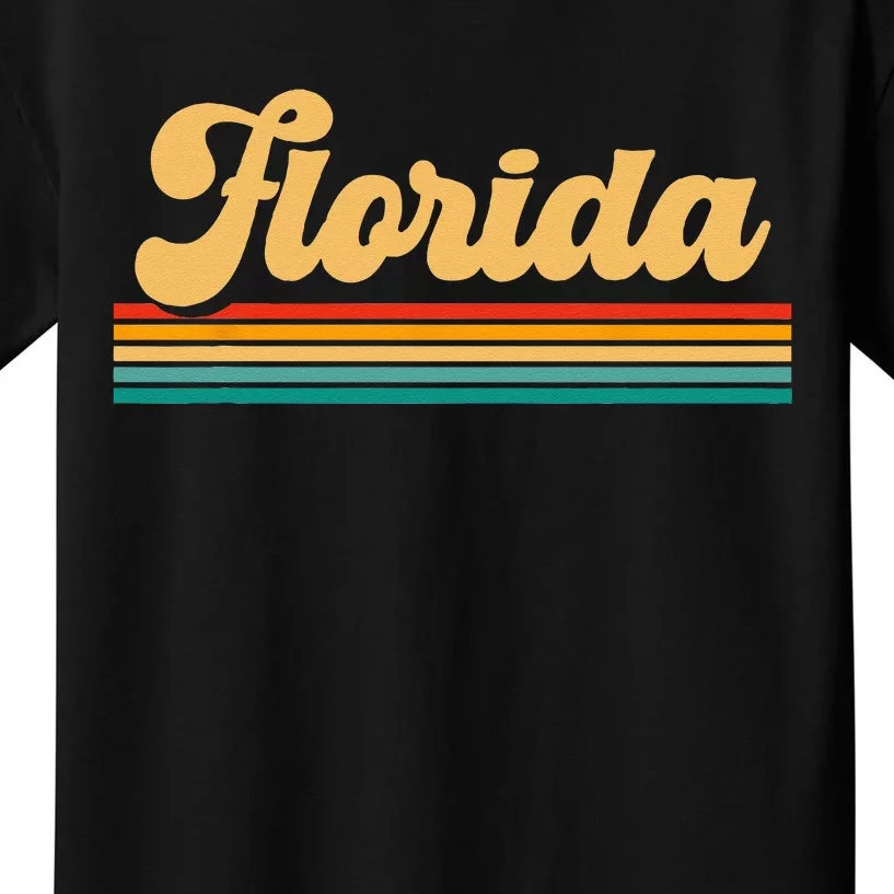 Retro State Of Florida Kids T-Shirt