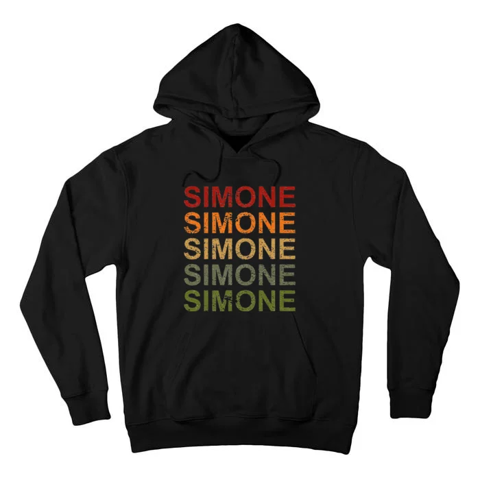 Retro Simone Personalized Simone Name Girl Woman Simone Tall Hoodie