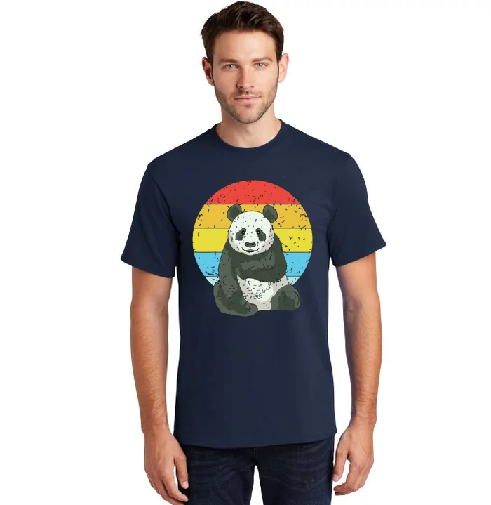 Retro Sunset Panda Kawaii Vintage Panda Tall T-Shirt