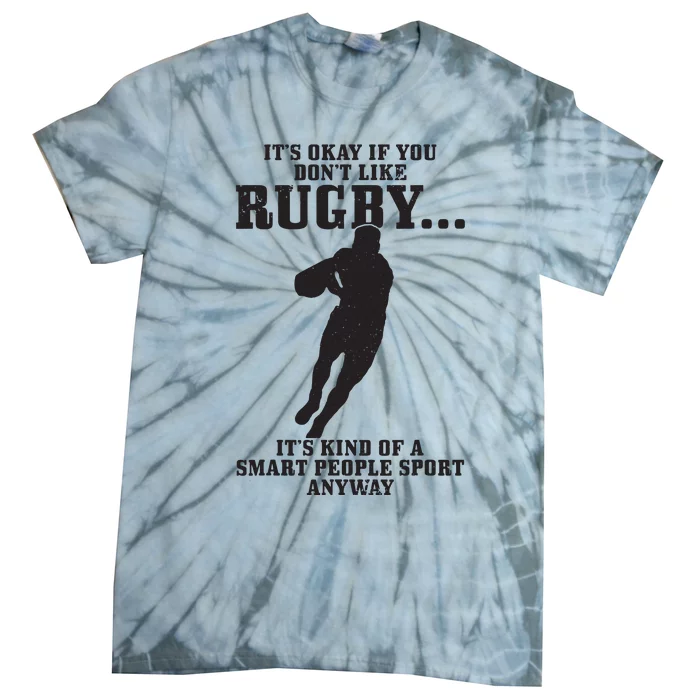 Rugby Smart People Sport Funny Rugby Player Tie-Dye T-Shirt