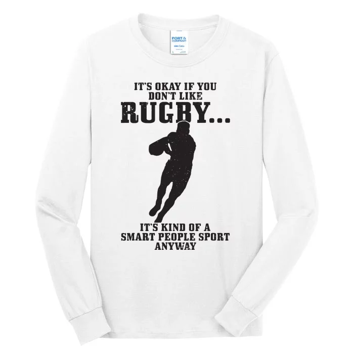 Rugby Smart People Sport Funny Rugby Player Tall Long Sleeve T-Shirt