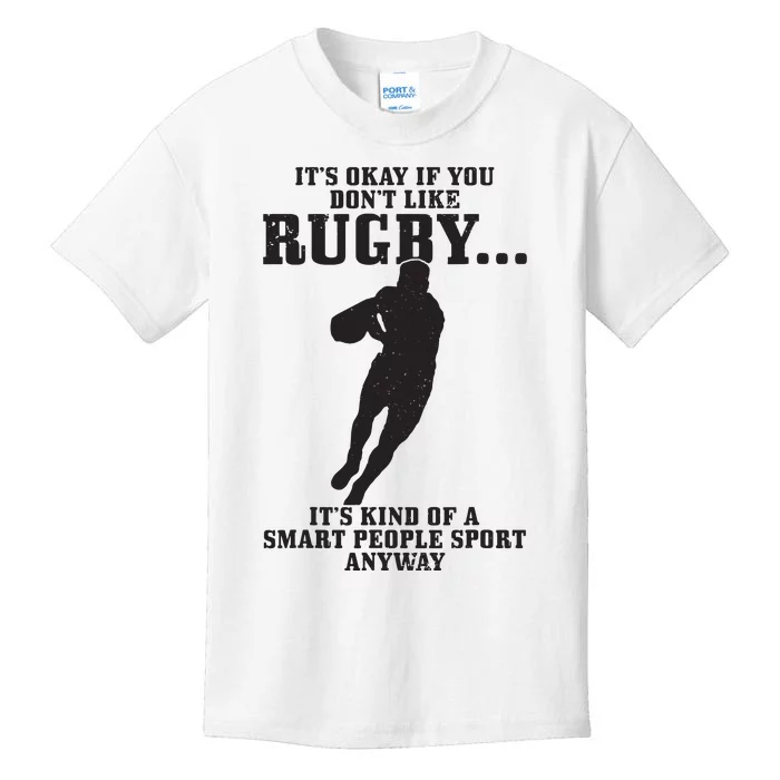 Rugby Smart People Sport Funny Rugby Player Kids T-Shirt