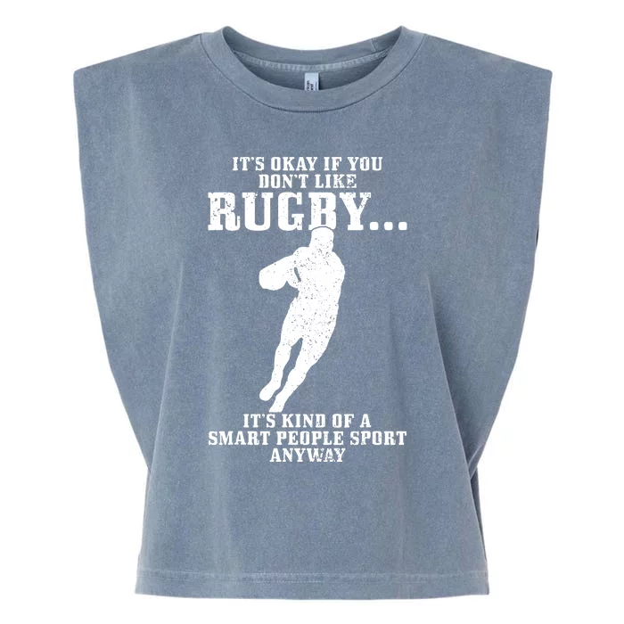 Rugby Smart People Sport Funny Rugby Player Garment-Dyed Women's Muscle Tee