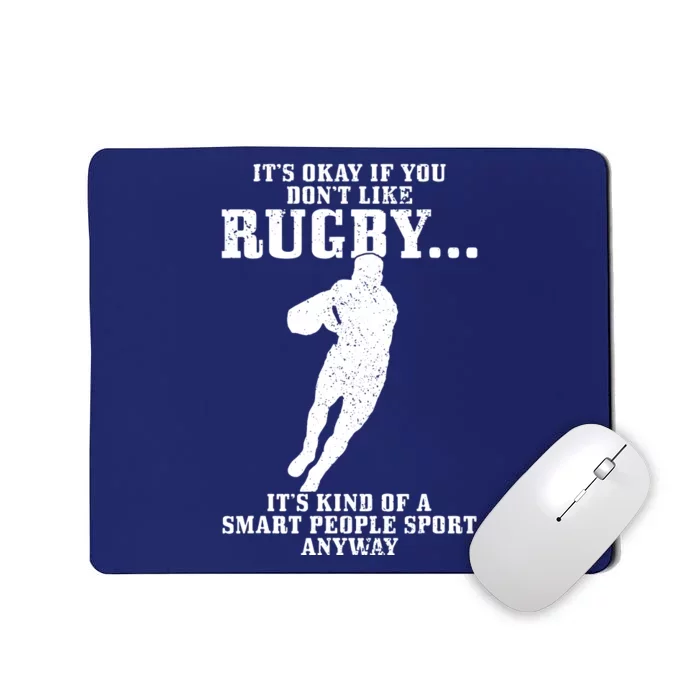 Rugby Smart People Sport Funny Rugby Player Mousepad