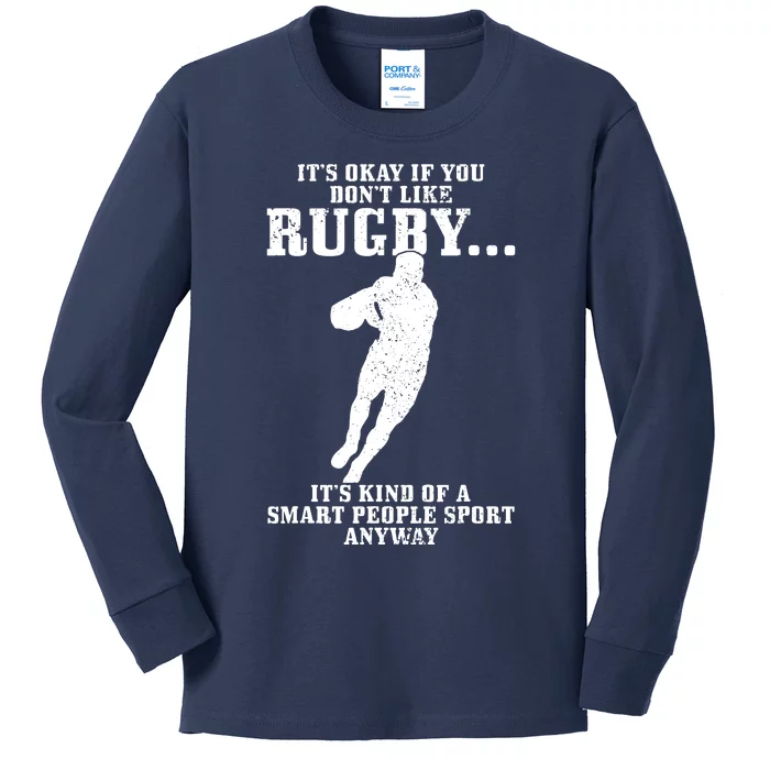 Rugby Smart People Sport Funny Rugby Player Kids Long Sleeve Shirt