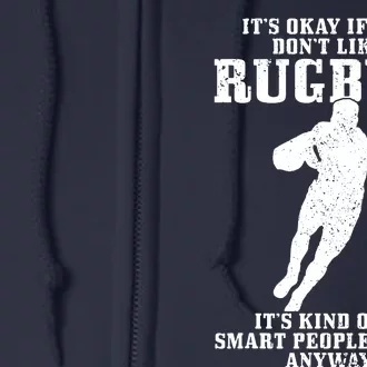 Rugby Smart People Sport Funny Rugby Player Full Zip Hoodie