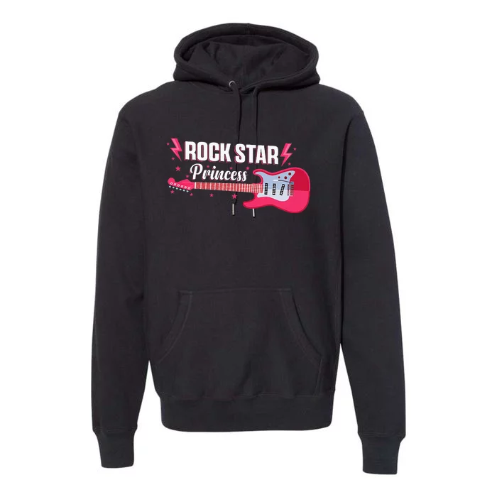 Rock Star Princess Guitar Music Punk Rock Premium Hoodie