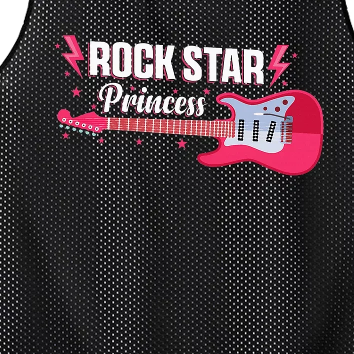 Rock Star Princess Guitar Music Punk Rock Mesh Reversible Basketball Jersey Tank