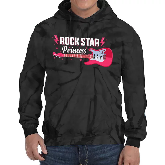 Rock Star Princess Guitar Music Punk Rock Tie Dye Hoodie