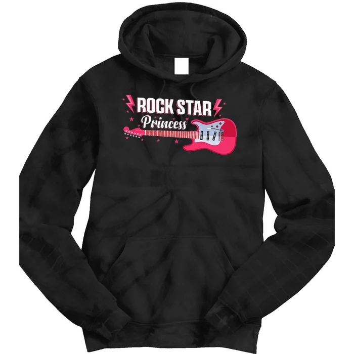 Rock Star Princess Guitar Music Punk Rock Tie Dye Hoodie