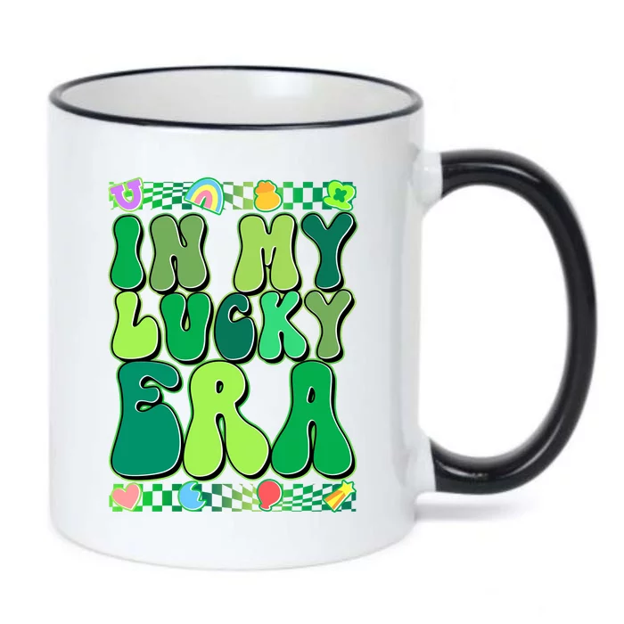 Retro St Patricks Day In My Lucky Era Black Color Changing Mug