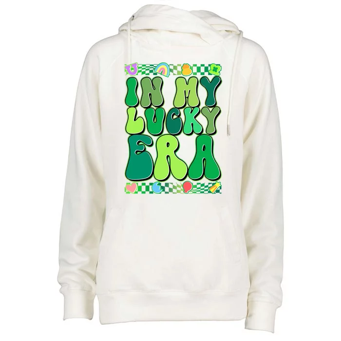 Retro St Patricks Day In My Lucky Era Womens Funnel Neck Pullover Hood