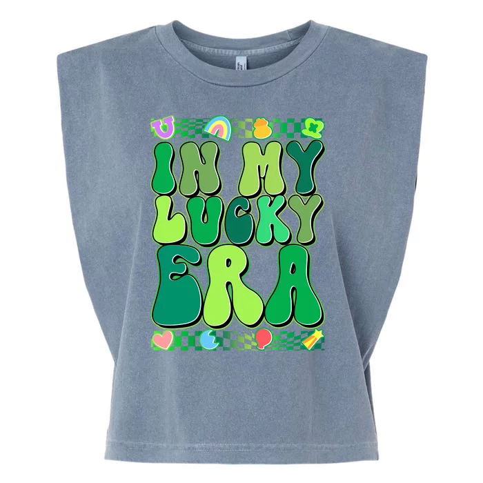 Retro St Patricks Day In My Lucky Era Garment-Dyed Women's Muscle Tee