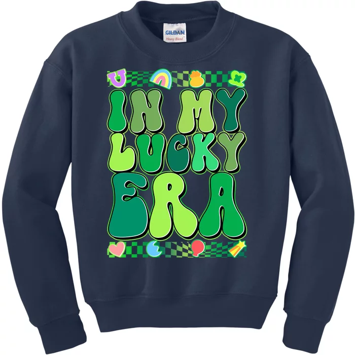 Retro St Patricks Day In My Lucky Era Kids Sweatshirt