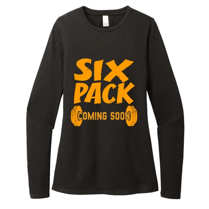 Retro Six Pack Coming Soon Awesome Gym Gift Present Gift Womens CVC Long Sleeve Shirt