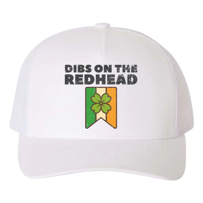 Retro St Patricks Day Dibs On The Redhead Funny Yupoong Adult 5-Panel Trucker Hat