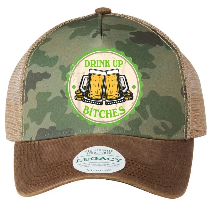 Retro St Patricks Day Drink Up Bitchs Shamrock Clover Beer Gift Legacy Tie Dye Trucker Hat