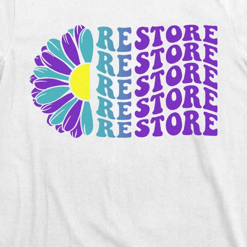 Restore Suicide Prevention Awareness Sunflower T-Shirt