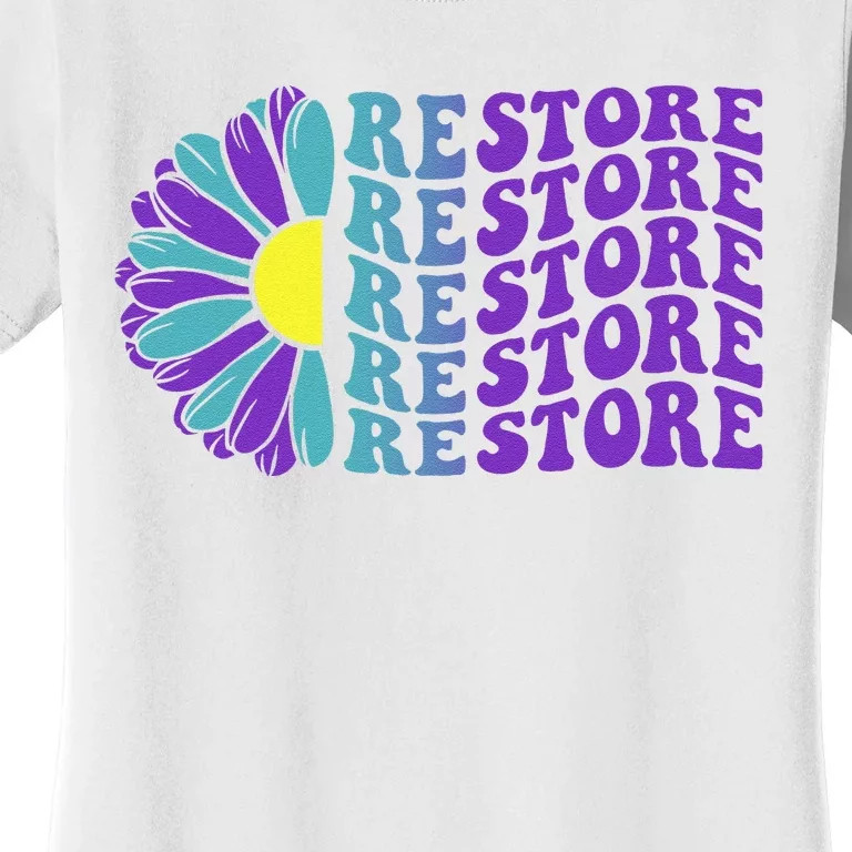 Restore Suicide Prevention Awareness Sunflower Women's T-Shirt