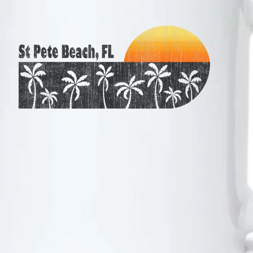 Retro St Pete Beach Florida Beach Black Color Changing Mug