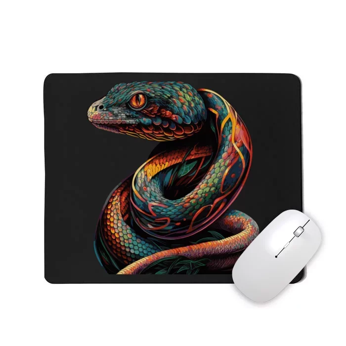 Realistic Snake Posing Mousepad