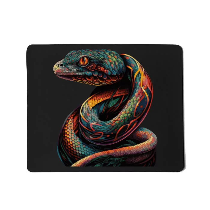 Realistic Snake Posing Mousepad