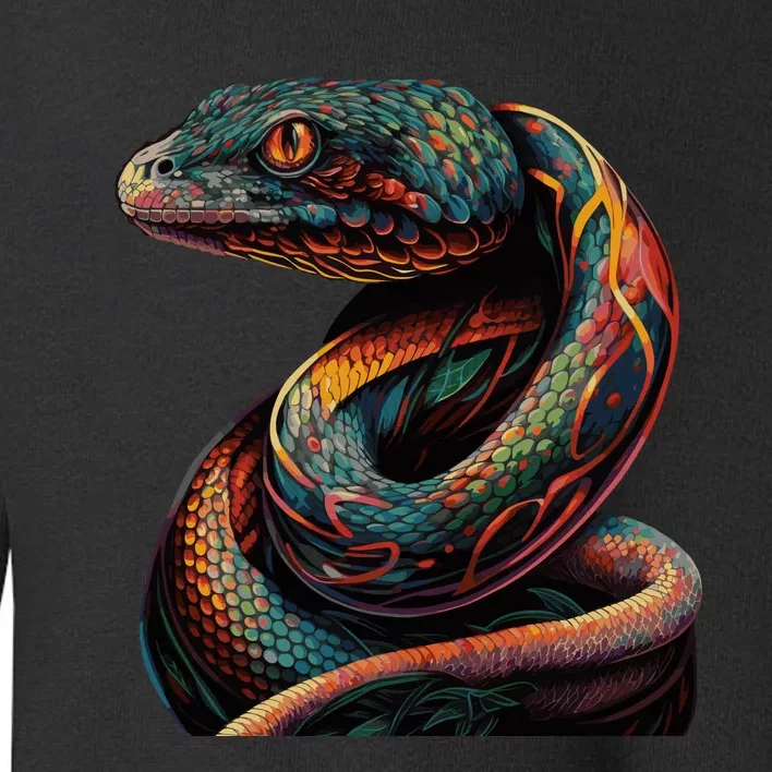 Realistic Snake Posing Toddler Sweatshirt