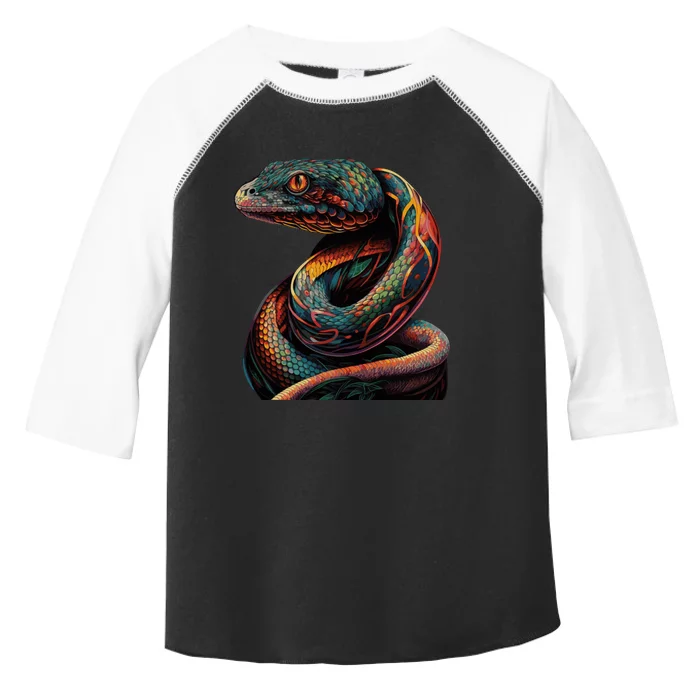 Realistic Snake Posing Toddler Fine Jersey T-Shirt