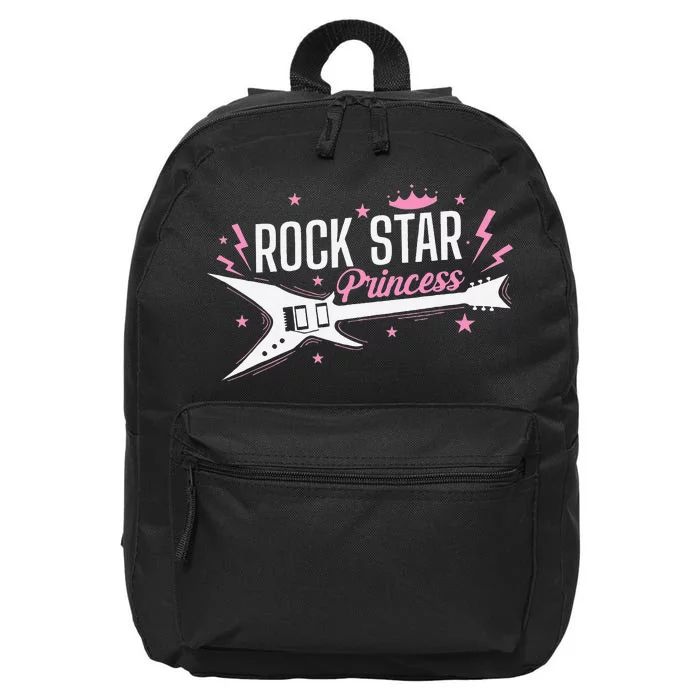 Rock Star Princess Guitar Music 16 in Basic Backpack