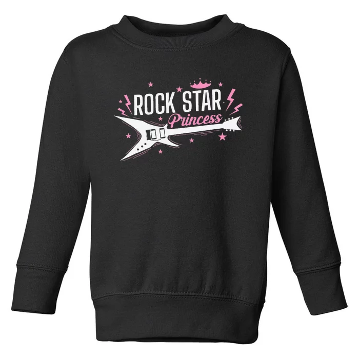 Rock Star Princess Guitar Music Toddler Sweatshirt