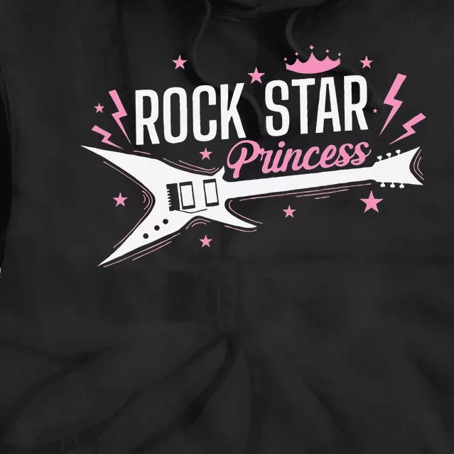 Rock Star Princess Guitar Music Tie Dye Hoodie